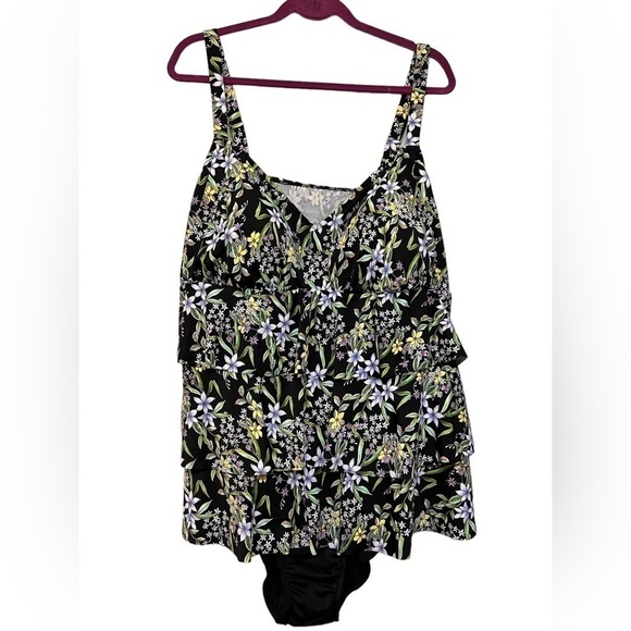 Swim Solutions one piece swimsuit 24W - Picture 1 of 7